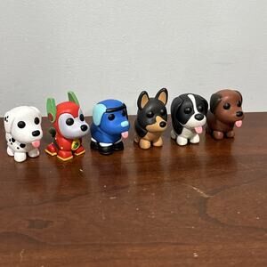 Jazwares Adopt Me Pets Dog Mini Figures Lot Of 6 Used (no codes, Figures Only)